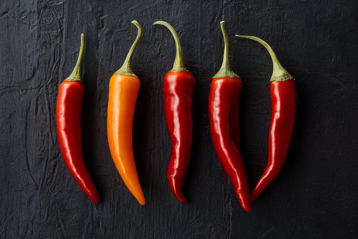 Frische Chili-Schoten, ideal für scharfe Gewürzmischungen