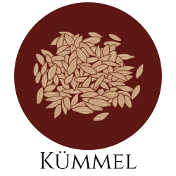 Icon von Kümmelsamen – Gewürzkarte Hinweis auf Kümmel.