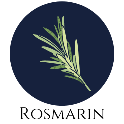Icon von Rosmarinblättern – Gewürzkarte Hinweis auf Rosmarin.